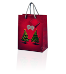 Luxusní papírová taška Vánoční stromečky - PALECO